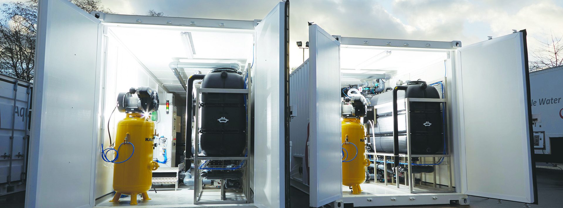 Containerised liquid energy storage units with advanced tanks and equipment, providing secure and flexible onsite energy solutions.