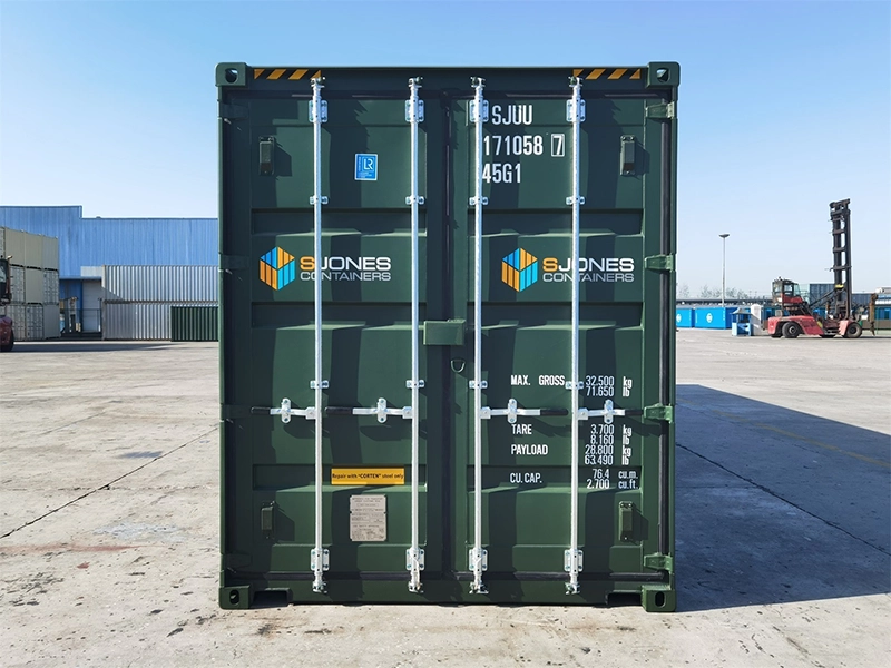 40ft high cube containers in RAL6007