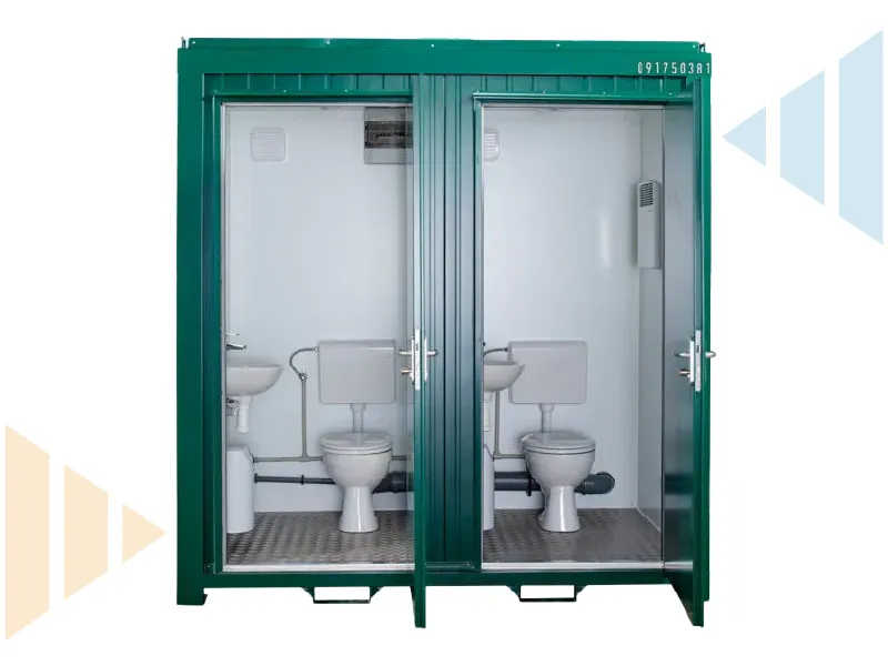 Double Mains Toilet 8ft x 5ft (RAL 6005)